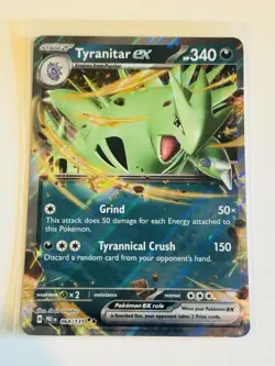 Tyranitar EX 064/131 Sv: Prismatic Evolutions Pokemon Card Pack Fresh NM - Image 1