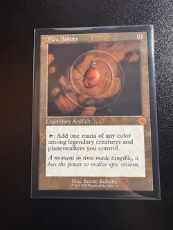 Mtg Brothers War Mox Amber Retro Frame Mythic Card #35 - Image 1