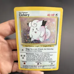 Pokemon Clefairy 5/102 Base Set Holo Rare Basic Card English Pokemon TCG - Image 3