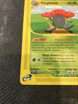 Vileplume 69/165 Expedition E-Reader Rare Pokemon Card NM - Image 3