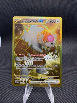 Bloodmoon Ursaluna ex 222/167 Hyper Rare Gold Pokemon - Image 1