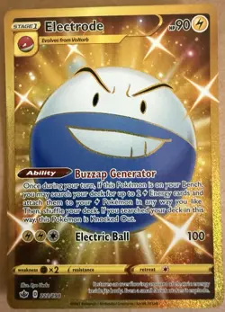 Pokemon Electrode #222/198 Gold Ultra Rare Chilling Reign - Image 1