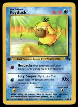 1999 Classic - Fossil First 1st Edition UNplayed Psyduck #53 - Image 1
