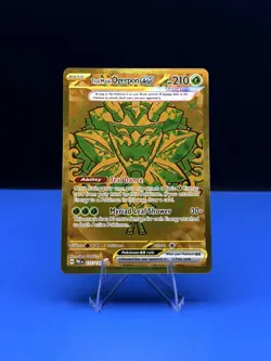 Teal Mask Ogerpon ex 177/131 Prismatic Evolution Gold Hyper Rare Pokemon Card NM - Image 1