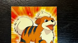 1999 Topps CHROME SERIES Pokemon GROWLITHE #58 TV Animation Edition NON HOLO - Image 2