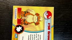 1999 Topps CHROME SERIES Pokemon GROWLITHE #58 TV Animation Edition NON HOLO - Image 5