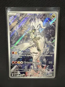 Pokemon TCG N's Reshiram Holo Card 167/159 Sv09: Journey Together Illustration - Image 1