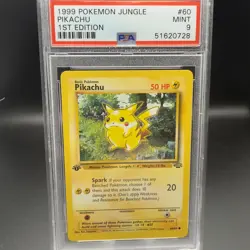 1999 POKEMON JUNGLE 1ST EDITION #60/64 PIKACHU PSA 9 - Image 1