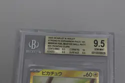 2023 Pokemon Japanese Pikachu Scarlet & Violet Mirror Foil BGS 9.5 Gem Mint - Image 2