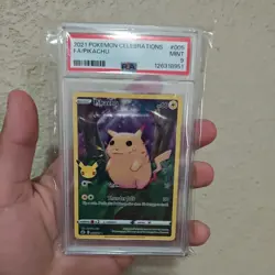 2021 POKEMON CELEBRATIONS #005 FULL ART/PIKACHU MINT PSA 9 - Image 1