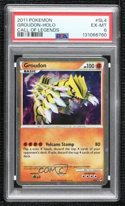 Groudon Holo Pokemon HeartGold & SoulSilver Call of Legends Shiny Legendary - Image 1