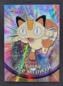2000 Topps Chrome Pokemon Meowth Spectra #52 - NM - Image 1