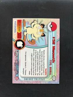 2000 Topps Chrome Pokemon Meowth Spectra #52 - NM - Image 2