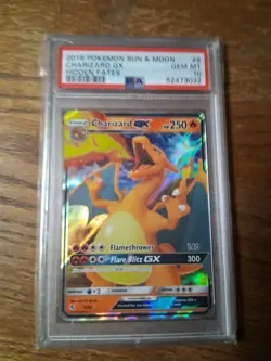 2019 Pokemon Sun & Moon: Hidden Fates- Charizard GX (#9) PSA 10 - Image 2