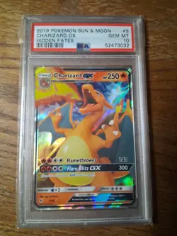2019 Pokemon Sun & Moon: Hidden Fates- Charizard GX (#9) PSA 10 - Image 3