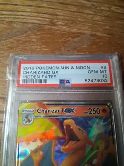 2019 Pokemon Sun & Moon: Hidden Fates- Charizard GX (#9) PSA 10 - Image 5