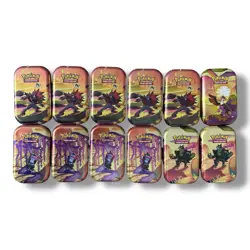Pokemon Shrouded Fable EMPTY Mini Tins Random Assortment Character Lot of 12 - Image 1