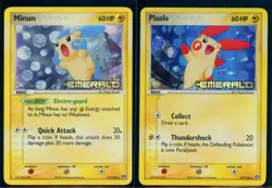 Pokemon EX EMERALD - #37/106 Minun #39/106 Plusle Reverse Holo - ENG - Near Mint - Image 1