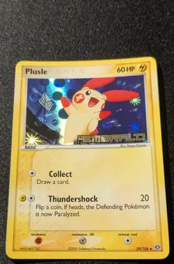 Pokemon EX EMERALD - #37/106 Minun #39/106 Plusle Reverse Holo - ENG - Near Mint - Image 4