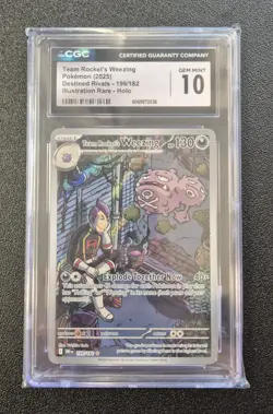 Pokemon TCG - Team Rocket's Weezing 199/188 Illustration Rare - Destined Rivals - Image 1