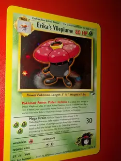 Pokemon Erika's Vileplume 005/132 Gym Heroes Holo Rare 80HP Mega Drain 30 2000 - Image 3