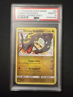 2017 POKEMON SHINING LEGENDS #56 56/73 SHINING RAYQUAZA SHINY HOLO PSA 10 - Image 1