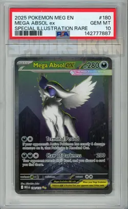 2025 Pokemon Mega Evolution MEGA ABSOL ex SIR #180 PSA 10 Gem Mint - Image 1