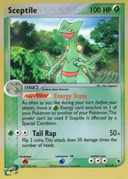 SCEPTILE 20/109 EX RUBY SAPPHIRE REVERSE HOLO POKEMON TCG 2003 NM - Image 1