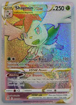 Shaymin VSTAR (Secret) 173/172 Pokemon Swsh09: Brilliant Stars Holo NM - Image 1
