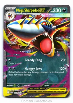 Mega Sharpedo EX 061/094 - Phantasmal Flames - Pokemon Card - Near Mint - Image 1
