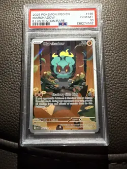 2025 Pokemon MEG EN Marshadow #146 PSA 10 Gem Mint Graded Card - Image 1