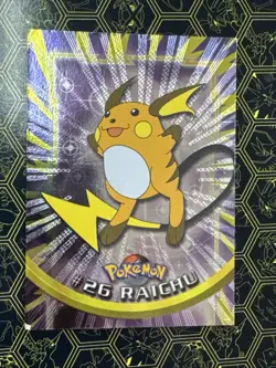 1999 Topps Pokemon Raichu #26 Holo Foil Blue Label Blue Logo Card TV - Image 1
