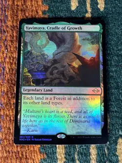Yavimaya Cradle of Growth FOIL PRERELEASE Rare Modern Horizons 2 MH2 MTG - Image 1