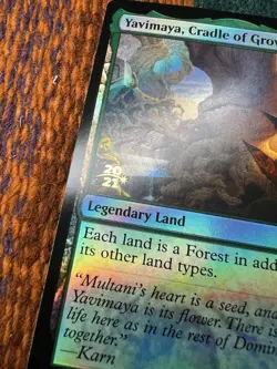 Yavimaya Cradle of Growth FOIL PRERELEASE Rare Modern Horizons 2 MH2 MTG - Image 2