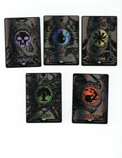 Secret Lair x Marvel Spider-Man Mana Symbiote raised foil (5 lands) mtg NM - Image 3