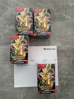 4 X Sealed Ascended Heroes Booster Bundles In Hand From Pokemon Center - Image 2