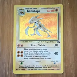 Kabutops 9/62 Fossil Holo Rare Pokemon TCG Card Unlimited 1999 Wizards - Image 1