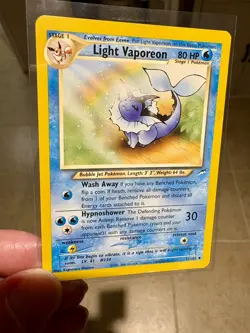 Vintage Uncommon Light Vaporeon 52/105 Neo Destiny Regular Pokemon - Image 1