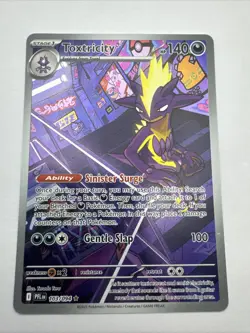 Pokemon TCG Mega Evolution Phantasmal Flames Full Art Rare Toxtricity 103/094 - Image 1