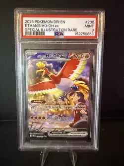 2025 Pokemon PSA 9 Ethan’s Ho-Oh EX #230/182 S&V Destined Rivals SIR Mint - Image 1