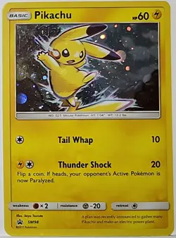 Pikachu SM98 Cosmos Holo Bleed Error Rare Pokemon TCG ✨ Black Star Promo - Image 2