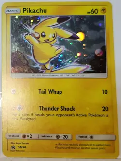 Pikachu SM98 Cosmos Holo Bleed Error Rare Pokemon TCG ✨ Black Star Promo - Image 3