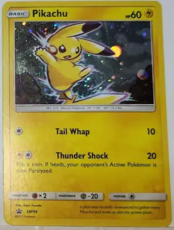 Pikachu SM98 Cosmos Holo Bleed Error Rare Pokemon TCG ✨ Black Star Promo - Image 4