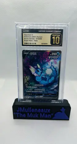 2021 Pokemon Vaporeon V Alt Art Korean CGC Prestine 10 Eevee Heroes - Image 1