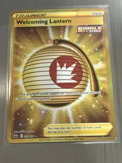 WELCOMING LANTERN *GOLD HYPER RARE* ~ 230/198 ~ Pokemon TCG: Chilling Reign - Image 1