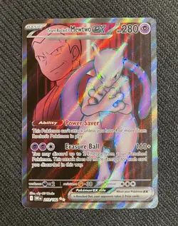 Team Rocket's Mewtwo ex 213/182 Holofoil - Pokemon SV10: Destined Rivals (1) - Image 1