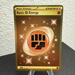 Basic Fighting Energy Gold Pokemon Scarlet & Violet Base 258/198 NM Hyper Rare - Image 1