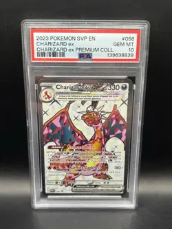 2023 Pokemon Charizard EX Premium Collection Black Star Promo 056 PSA 10 - Image 1