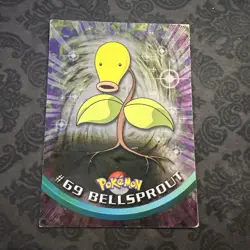 Bellsprout 1999 Topps Pokemon TV Animation Edition Series 1 #69 Foil - Image 1