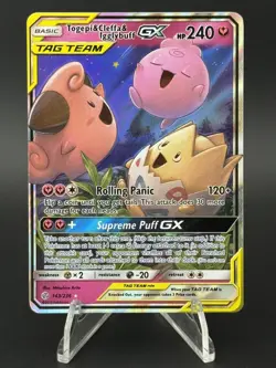 Pokemon TCG Togepi Cleffa Igglybuff GX Card 143/236 Cosmic Eclipse NM - Image 1